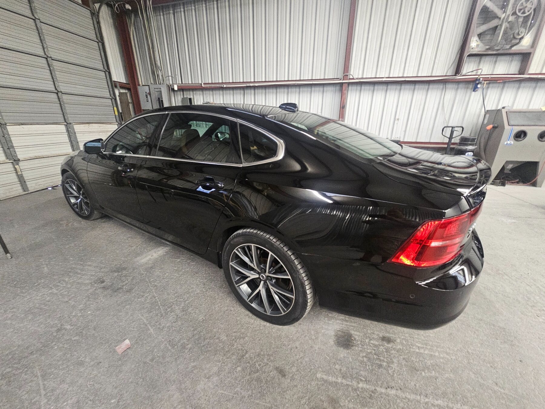 BMW after rear collision repair and refinishing
